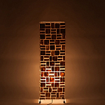 Торшер из перламутра на металлическом каркасе Indonesian Tower 2 варинант исполнения - 3 | Loft Concept в Саратове