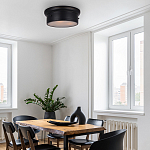 Потолочный светильник круглый черного цвета Modern Simple Ceiling Light варинант исполнения - 3 | Loft Concept в Саратове