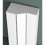 Шкаф-пенал белый с зеркальной дверцей Strict Lines варинант исполнения - 4 | Loft Concept в Саратове