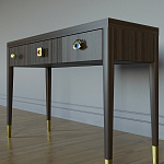 Дизайнерский Письменный стол Elsa Dreams Walnut с тремя ящиками варинант исполнения - 2 | Loft Concept в Саратове