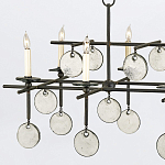 Люстра подвесная с 8-ю лампами и стеклянными круглыми подвесками Currey & Company варинант исполнения - 7 | Loft Concept в Саратове