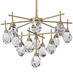 Люстра с хрустальными плафонами Esme Crystal Brass Chandelier варинант исполнения - 1 | Loft Concept в Саратове