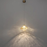 Подвесной светильник с плафоном из фактурного светло-янтарного стекла Light Ensemble варинант исполнения - 4 | Loft Concept в Саратове