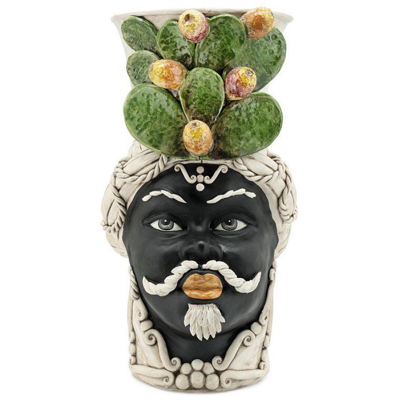 Ваза Vase Moro Man Fico Giant Черный Бежевый Зеленый Ваза Vase Moro Man Fico Giant Черный Бежевый Зеленый в Саратове | Loft Concept