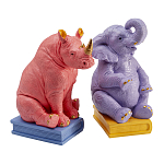 Держатель для книг Elephant and Rhinoceros Bookend варинант исполнения - 2 | Loft Concept в Саратове