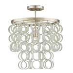 Потолочный светильник с каскадом из круглых декоративных колец Waterfall from the Rings варинант исполнения - 2 | Loft Concept в Саратове