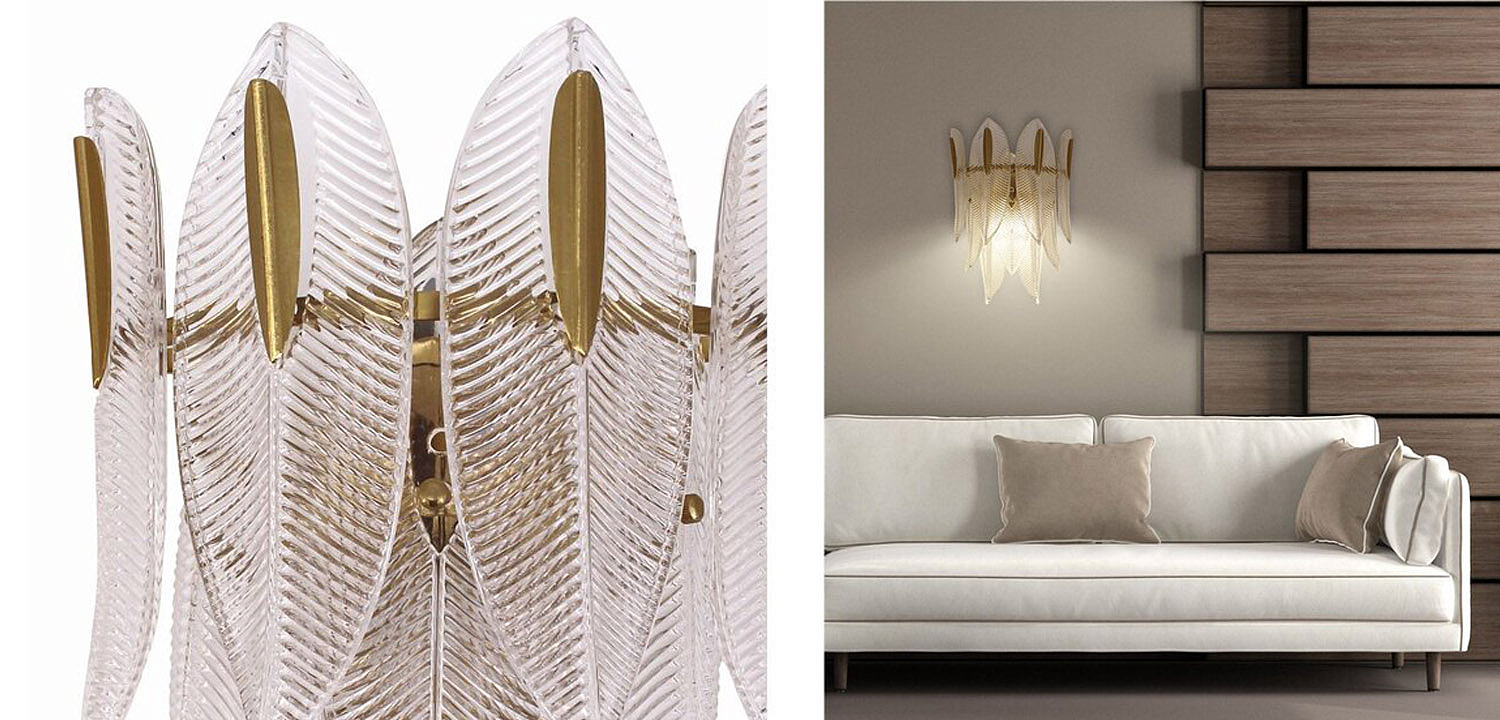 Бра Textured Glass Petals Sconce Бра Textured Glass Petals Sconce - Loft-Concept в Саратове
