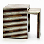 Комплект приставных столиков Stripes Set of tables Beige варинант исполнения - 1 | Loft Concept в Саратове