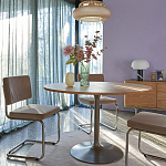 Круглый обеденный стол на одной ножке Remo Round Dining Table варинант исполнения - 6 | Loft Concept в Саратове