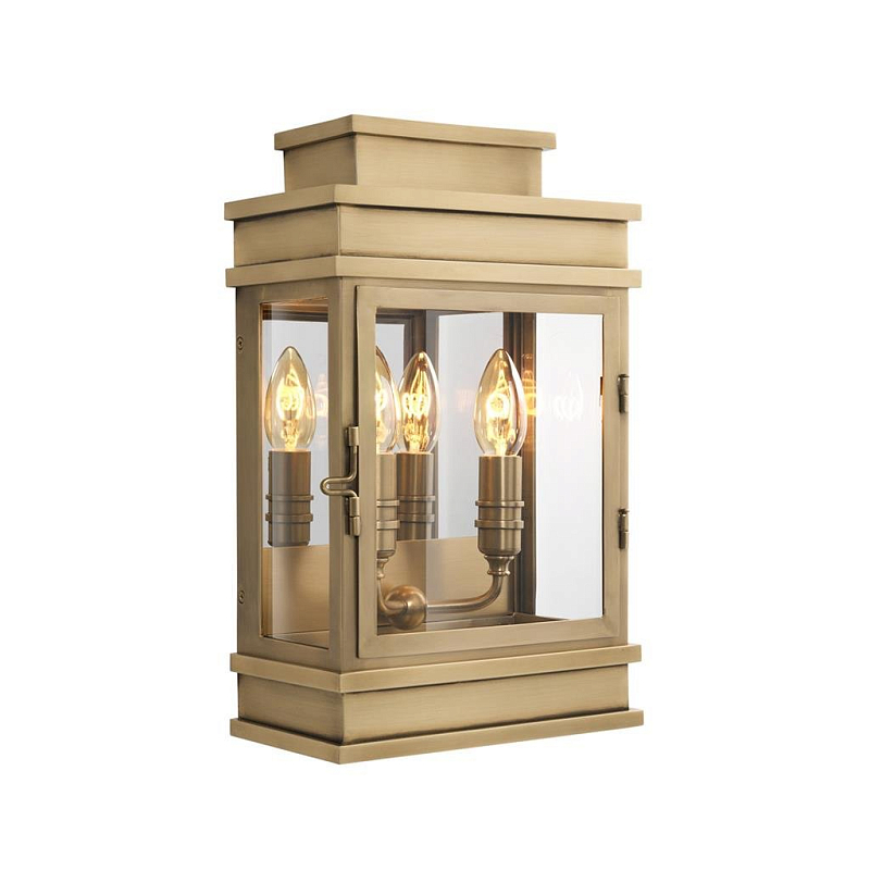 Бра Eichholtz Wall Lamp Linley S Латунь Античная полированная Прозрачный (Transparent) Бра Eichholtz Wall Lamp Linley S Латунь Античная полированная Прозрачный (Transparent) в Саратове | Loft Concept