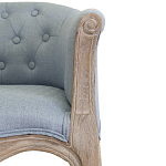 Кресло низкое в стиле прованс Louis French Armchair light blue flax варинант исполнения - 4 | Loft Concept в Саратове