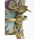 Ваза из голубого фарфора с рисунком птиц и цветов и декоративными элементами Blue Garden варинант исполнения - 4 | Loft Concept в Саратове