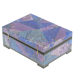 Шкатулка из натурального камня лазурит и чароит Stone Casket варинант исполнения - 4 | Loft Concept в Саратове