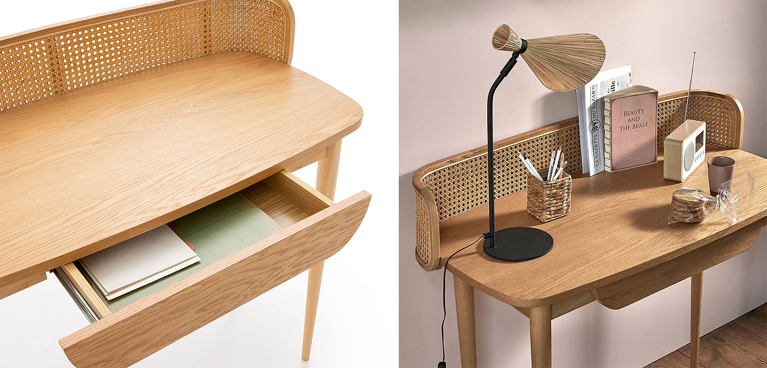 Рабочий стол Morten Wicker Table Рабочий стол Morten Wicker Table - Loft-Concept в Саратове
