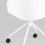 Офисное кресло из пластика с мягким сиденьем Eggshell Grey варинант исполнения - 8 | Loft Concept в Саратове