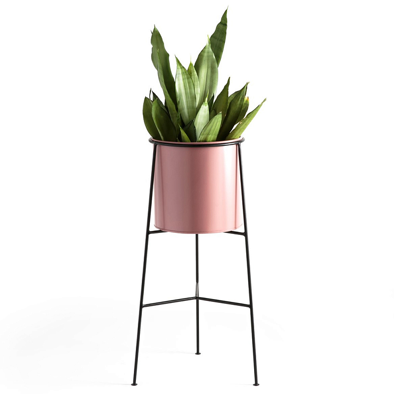 Кашпо из металла Elevated Planters розовое Розовый Черный Кашпо из металла Elevated Planters розовое Розовый Черный в Саратове | Loft Concept