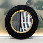 Зеркало в черной фактурной раме с золотым кантом Summon the Light варинант исполнения - 8 | Loft Concept в Саратове