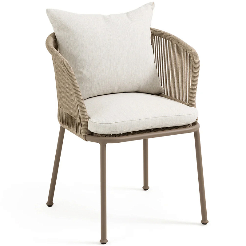Кресло уличное Bonnie Beige Chair Бежевый Серо-бежевый в Саратове | Loft Concept 