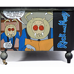 Кресло "Умный Умник" Rick and Morty graffiti chair натуральная кожа  варинант исполнения - 6 | Loft Concept в Саратове