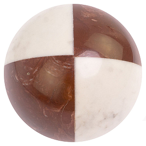 Шар декоративный из натуральных камней Лемезит и Мрамор Белый Natural Stone Spheres