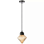 Подвесной светильник с янтарным рельефным плафоном Lamp with Frozen Glass Effect варинант исполнения - 1 | Loft Concept в Саратове