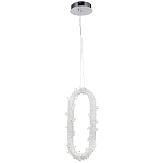 Подвесной светильник овальной формы с декором кристаллы Gilbertine Oval Crystals Hanging Lamp варинант исполнения - 2 | Loft Concept в Саратове