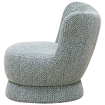 Дизайнерское мягкое кресло без подлокотников в голубой пестрой обивке Roux Armchair варинант исполнения - 4 | Loft Concept в Саратове