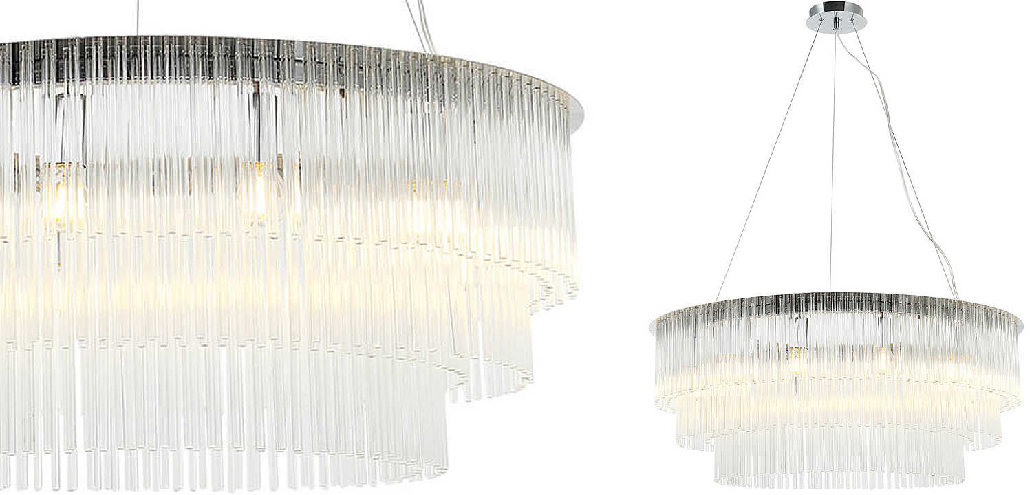 Люстра Harrison Chandelier chrome 12 lamp Люстра Harrison Chandelier chrome 12 lamp - Loft-Concept в Саратове