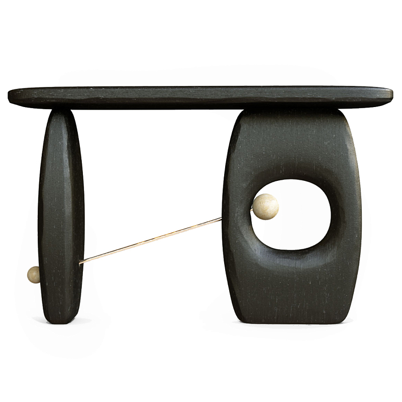 Консоль Lusitania Латунь Черный матовый в Саратове | Loft Concept 