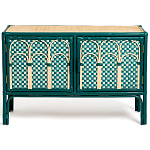 Комод для посуды из ротанга Felice Rattan Green варинант исполнения - 1 | Loft Concept в Саратове