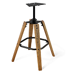 Барный стул со спинкой на 4-х коричневых ножках Черный Велюр Ava Charm варинант исполнения - 4 | Loft Concept в Саратове