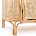 Длинный комод из ротанга с дверцами и ящиками Simone Rattan Chest of Drawers варинант исполнения - 7 | Loft Concept в Саратове