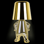 Настольная лампа фигурная золотого цвета с гладким абажуром Высота 19 см Sophia варинант исполнения - 1 | Loft Concept в Саратове