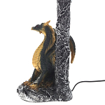Настольная лампа Дракон Dragon Black Gold Table Lamp Синий Абажур варинант исполнения - 2 | Loft Concept в Саратове