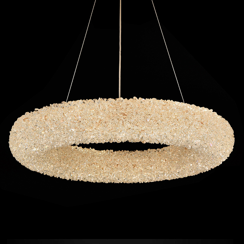 Люстра подвесная кольцевая хрустальная Round Chandelier Made of Clear Crystal Золотой Прозрачный Люстра подвесная кольцевая хрустальная Round Chandelier Made of Clear Crystal Золотой Прозрачный в Саратове | Loft Concept