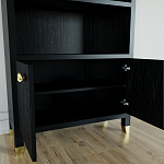 Книжный Стеллаж Elsa Dreams Black с задней стенкой варинант исполнения - 3 | Loft Concept в Саратове