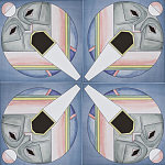 Плитка дизайнерская с узором Маска варинант исполнения - 1 | Loft Concept в Саратове