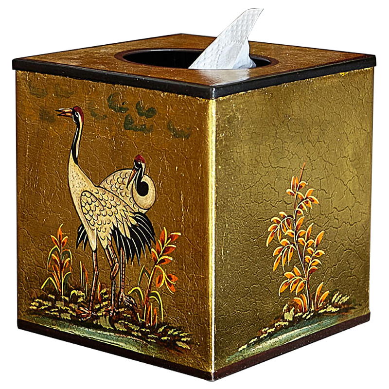 Салфетница в стиле Шинуазри Chinoiserie Gold Garden Tissue Box Золотой Мульти Салфетница в стиле Шинуазри Chinoiserie Gold Garden Tissue Box Золотой Мульти в Саратове | Loft Concept