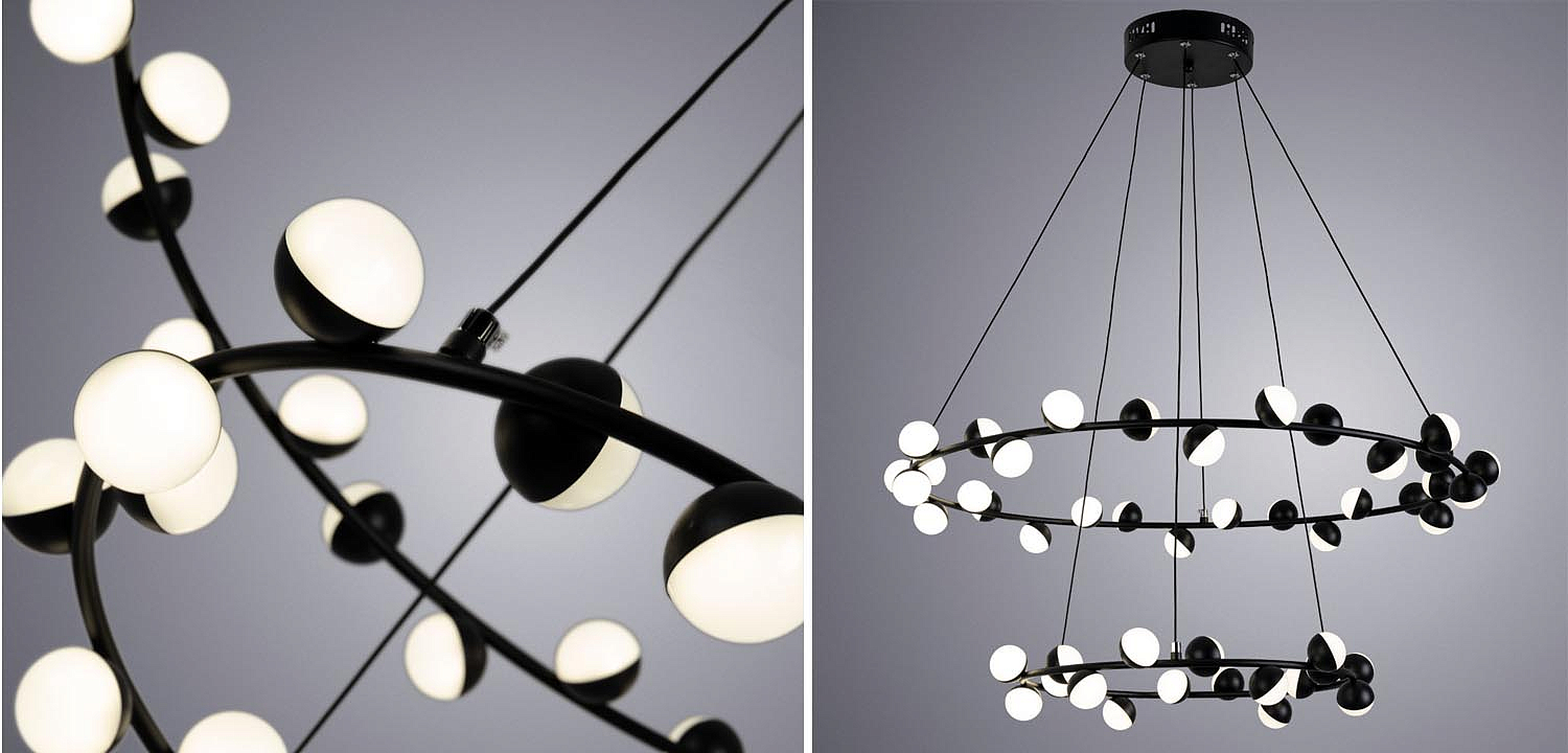 Люстра Vilelme Chandelier black double Люстра Vilelme Chandelier black double - Loft-Concept в Саратове