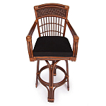 Барный стул из ротанга Eloise коричневый варинант исполнения - 2 | Loft Concept в Саратове