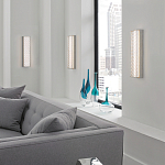 Бра прямоугольное в серебрянном цвете с ажурной решеткой Feiss варинант исполнения - 3 | Loft Concept в Саратове