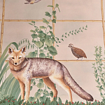 Обои ручная роспись Trellised Menagerie Standard colourway on scenic paper варинант исполнения - 2 | Loft Concept в Саратове