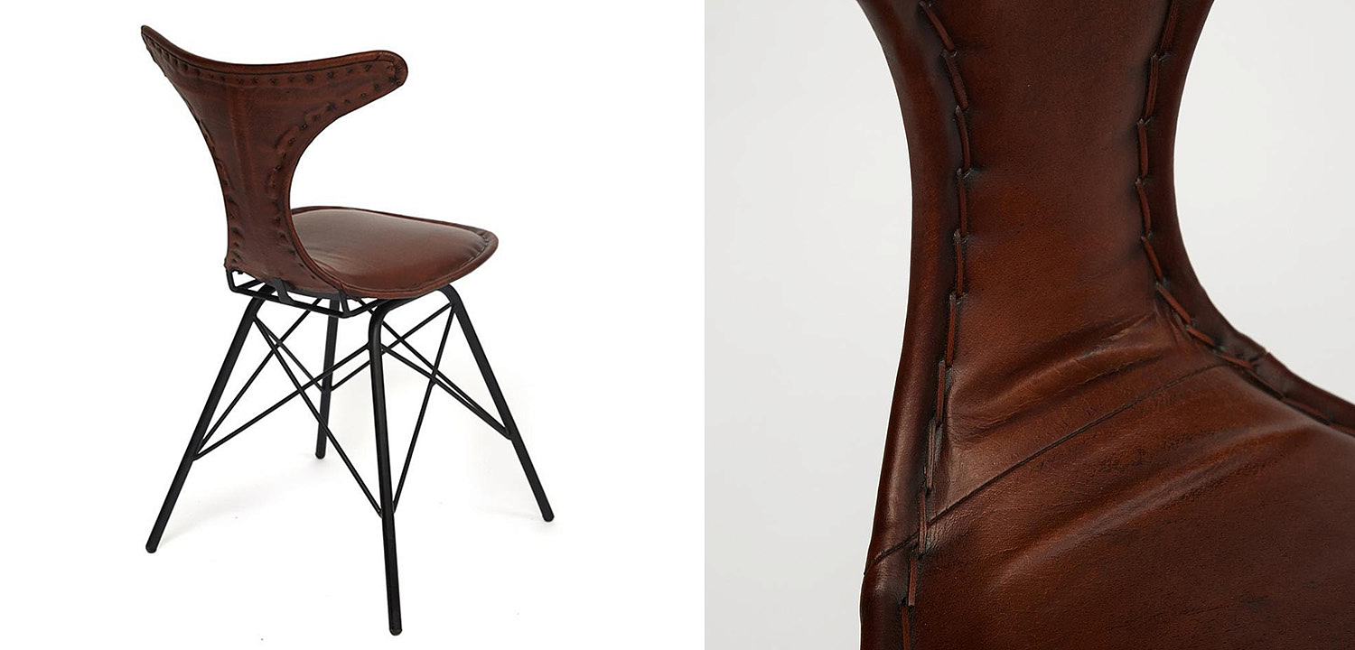 Стул Buffalo Leather Industrial Chair Стул Buffalo Leather Industrial Chair - Loft-Concept в Саратове