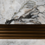 Тумба под телевизор с мраморной столешницей Uniqueness Marble варинант исполнения - 4 | Loft Concept в Саратове