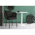 Стул мягкий с декором в виде плетеных лент на спинке и подлокотниках Semicircular Chair Decorated with Ribbons варинант исполнения - 5 | Loft Concept в Саратове