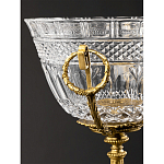 Чаша из рельефного стекла прозрачного цвета на бронзовой подставке Eden Garden варинант исполнения - 5 | Loft Concept в Саратове