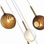 Люстра светодиодная с сферическими стеклянными плафонами Splatter варинант исполнения - 4 | Loft Concept в Саратове