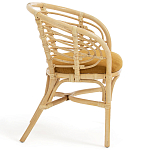 Кресло из ротанга с сиденьем из велюра Vini Rattan Armchair варинант исполнения - 3 | Loft Concept в Саратове