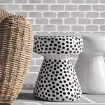 Дизайнерский журнальный стол белый в чёрный горох Gefan варинант исполнения - 1 | Loft Concept в Саратове