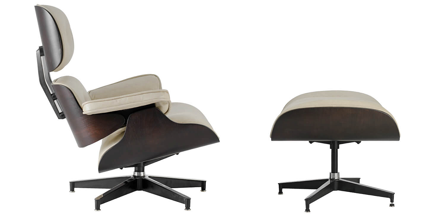 Кресло Eames Lounge Chair & Ottoman cream Кресло Eames Lounge Chair & Ottoman cream - Loft-Concept в Саратове